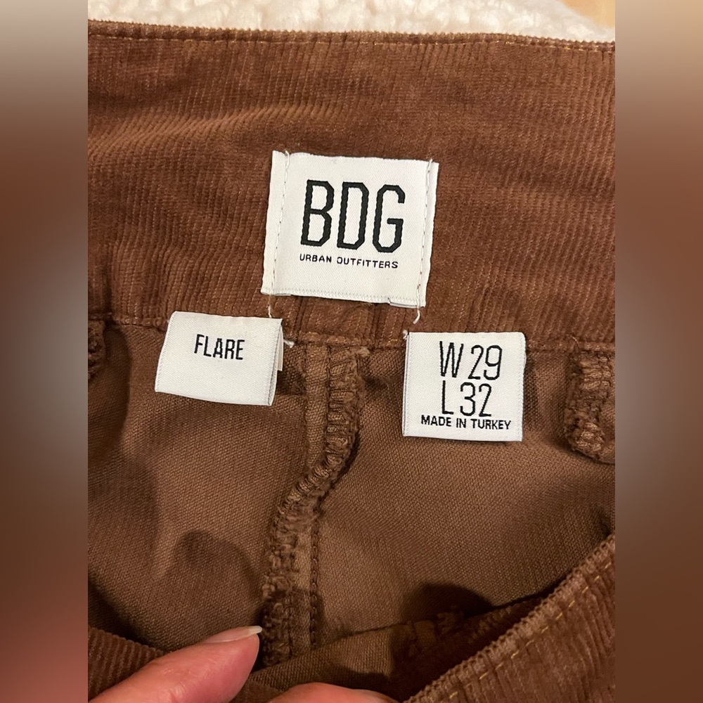 Urban Outfitters BDG corduroy flare bootcut pants. Side zipper. Brown. W29 / L32 - Picture 6 of 15